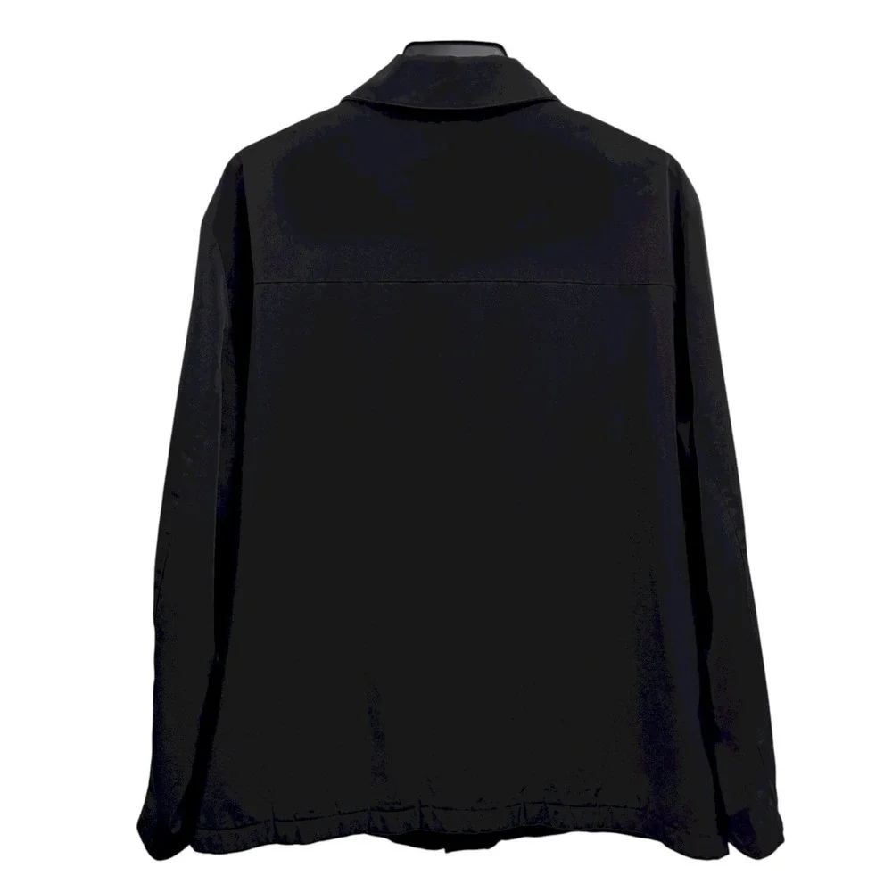 Claiborne Men's Size XL Foam Tech Outerwear Black Zip Up Coat Jacket